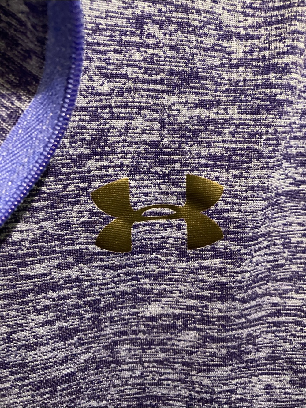 Under Armour Blue Heather 1/4 Zip Pullover - Picture 4 of 5
